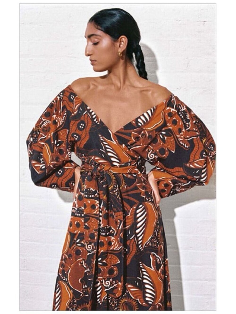 MARA HOFFMAN Agnella Maxi Wrap Dress - Medium